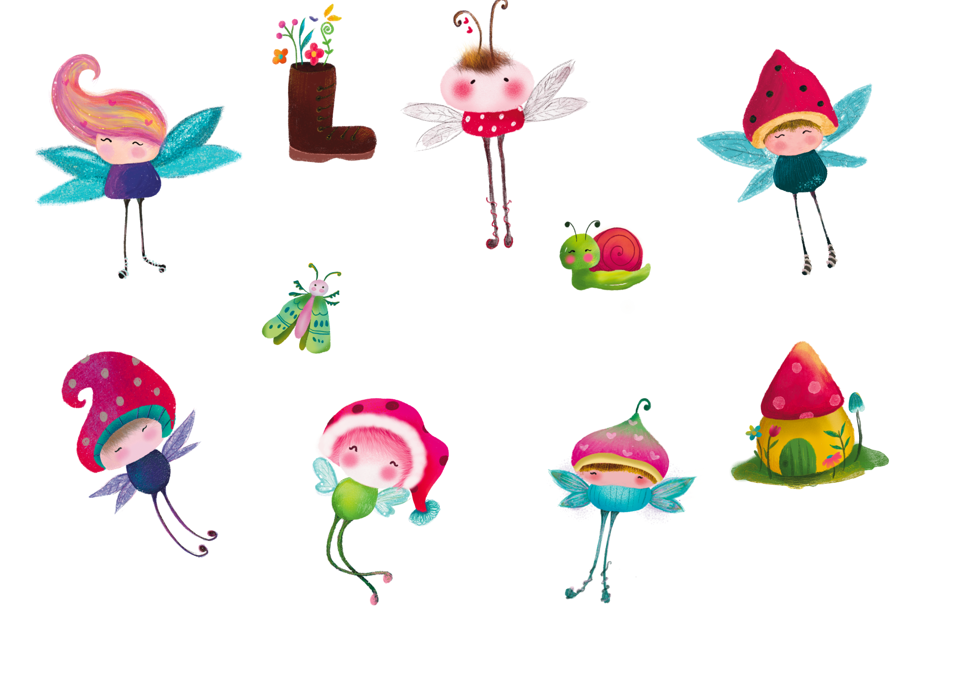 Whimsical illustration collection
